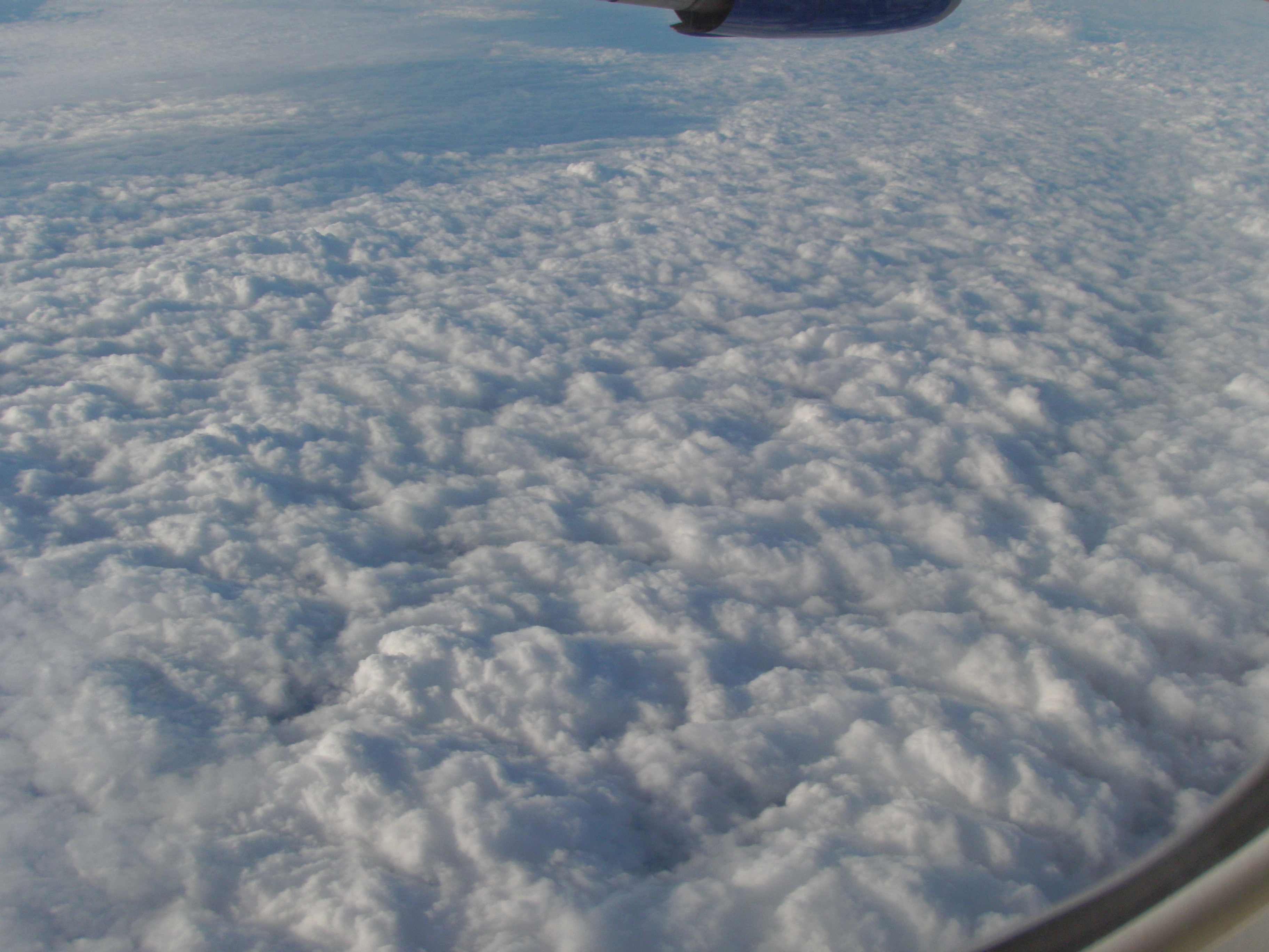 Above the clouds flying to LA
